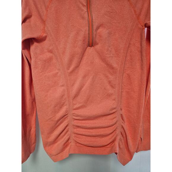 Athleta Fast Track Half Zip Orange coral size Large - Picture 3 of 10